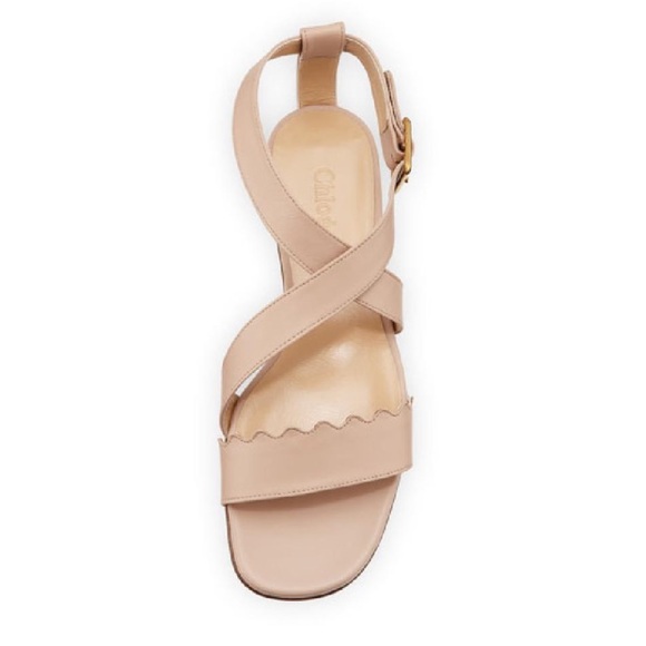 Chloe Shoes - Chloe crisscross scalloped sandals